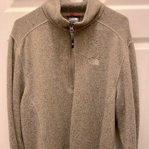 The North Face sweater/fleece blend  3/4 zip color is tan or beige